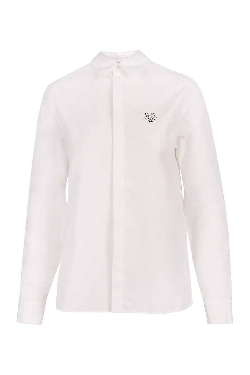Tiger Shirt Men Fashion Kenzo Paris Cotton Long Sleeve Semi Formal Casual