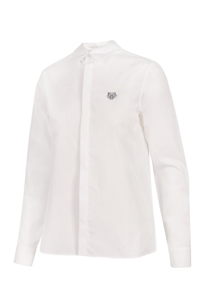 Tiger Shirt Men Fashion Kenzo Paris Cotton Long Sleeve Semi Formal Casual