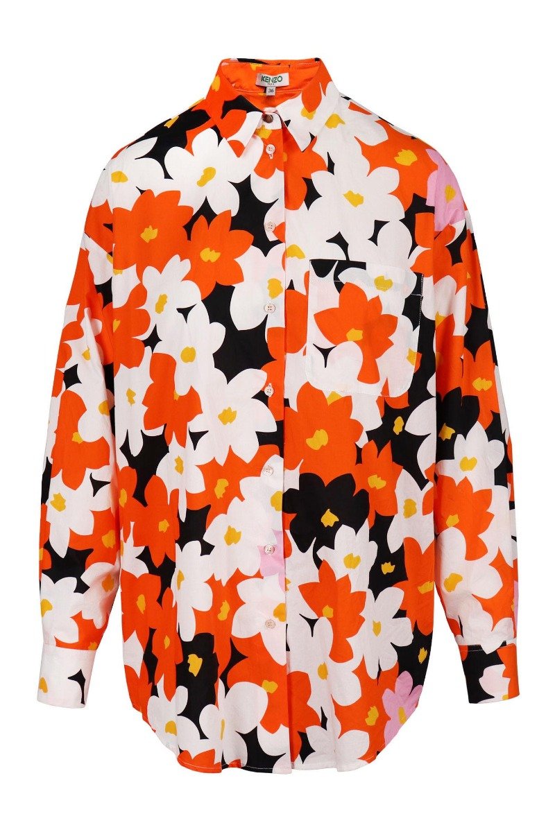 Jackie Floral Shirt Kenzo Oversized Shirt Cotton