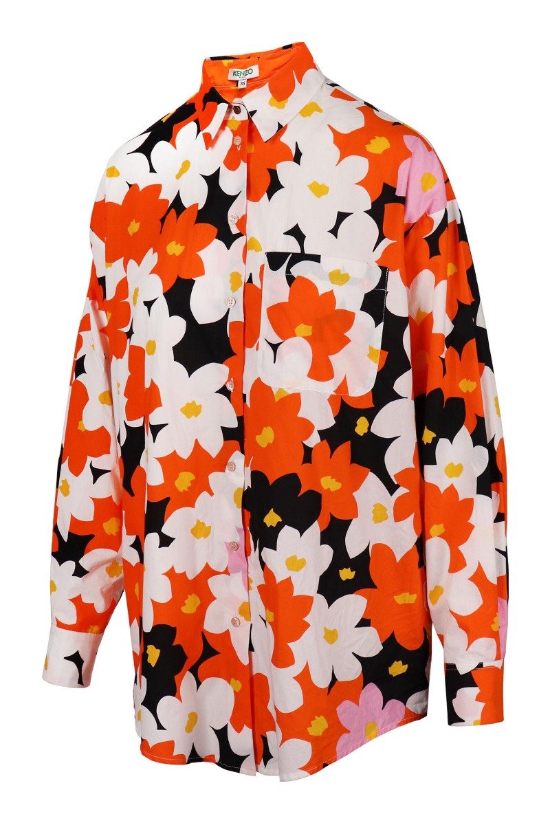 Jackie Floral Shirt Kenzo Oversized Shirt Cotton