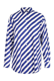 Diagonal Stripes Shirt Cotton Unisex Men Women Fashion Designer Casual