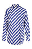 Diagonal Stripes Shirt Cotton Unisex Men Women Fashion Designer Casual