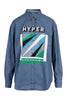 Hyper Kenzo Denim Shirt Kenzo Long Sleeve Casual Shirt