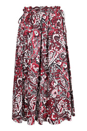 Paisley Skirt Women Fashion Kenzo Paris Cotton Long Adjustable Stylish Pattern