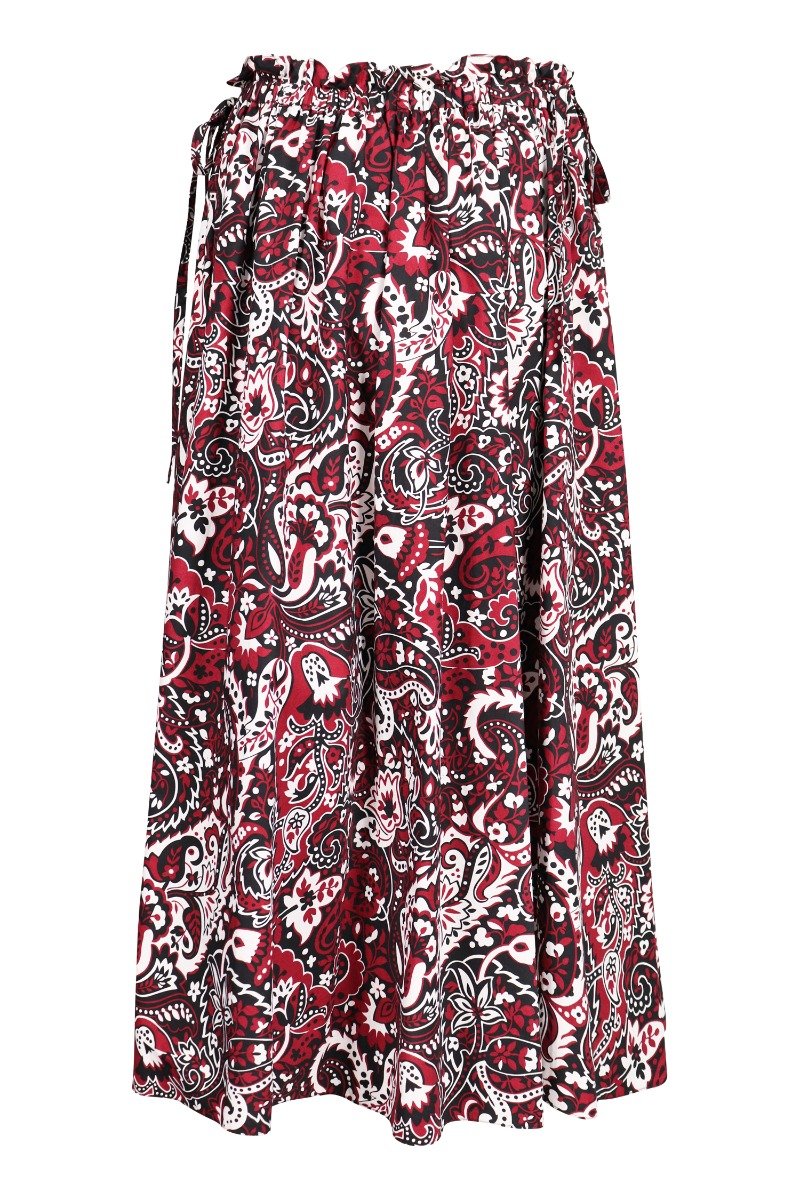 Paisley Skirt Women Fashion Kenzo Paris Cotton Long Adjustable Stylish Pattern