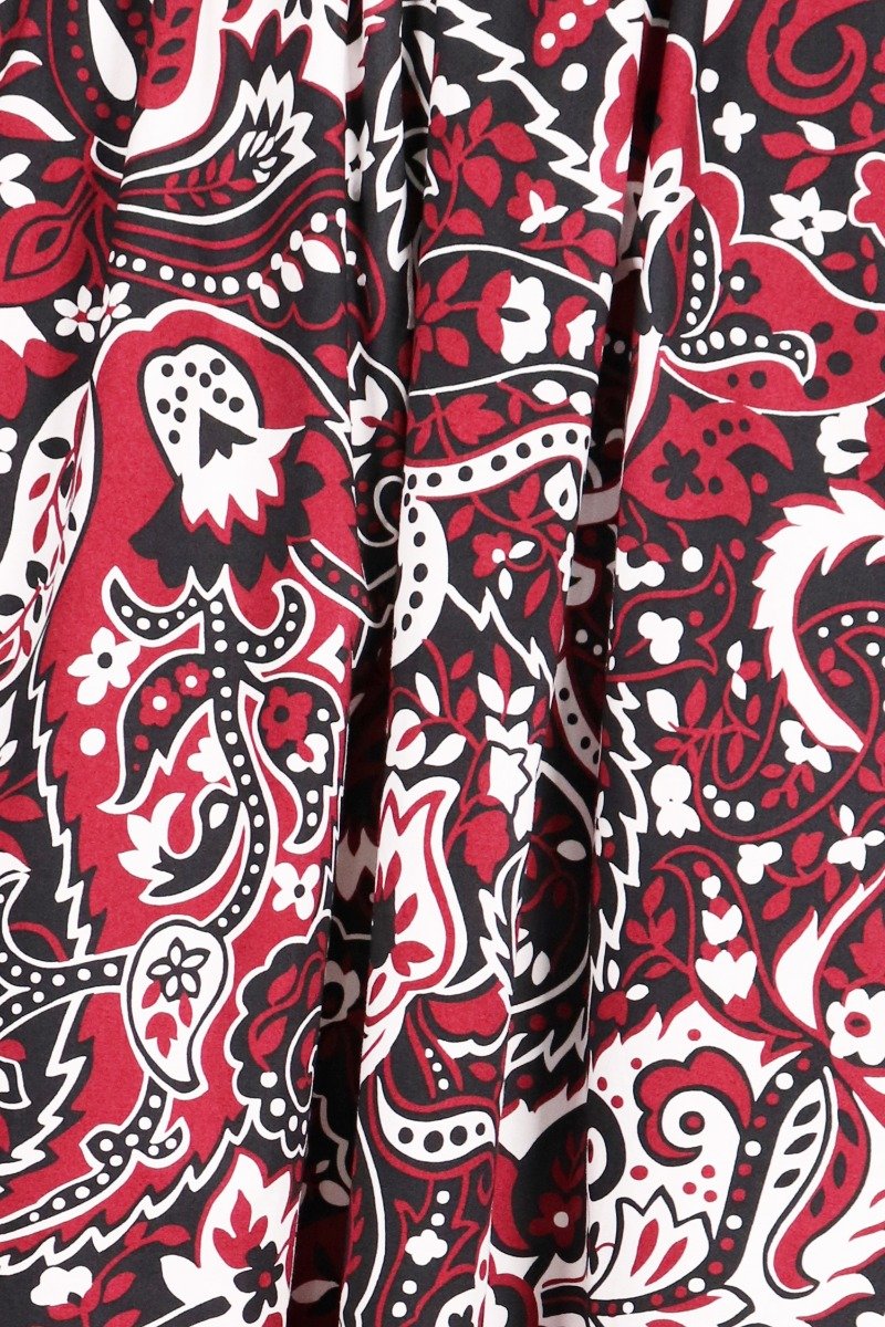 Paisley Skirt Women Fashion Kenzo Paris Cotton Long Adjustable Stylish Pattern