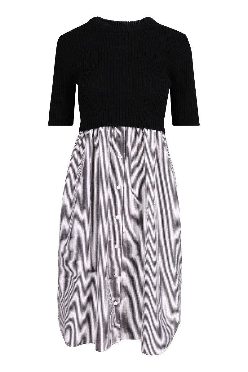 Double Layer Shirt Dress Women Fashion Casual Formal Shirt Dress