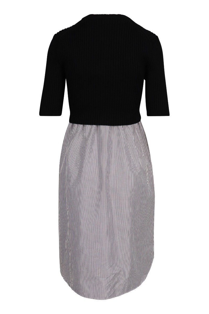 Double Layer Shirt Dress Women Fashion Casual Formal Shirt Dress