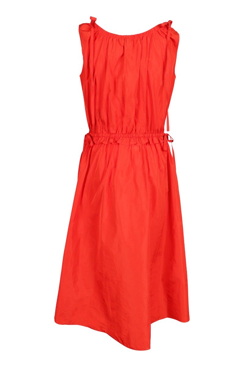 Taffeta Strapped Dress Women Fashion Kenzo Paris Polyester Sleeveless Onepiece