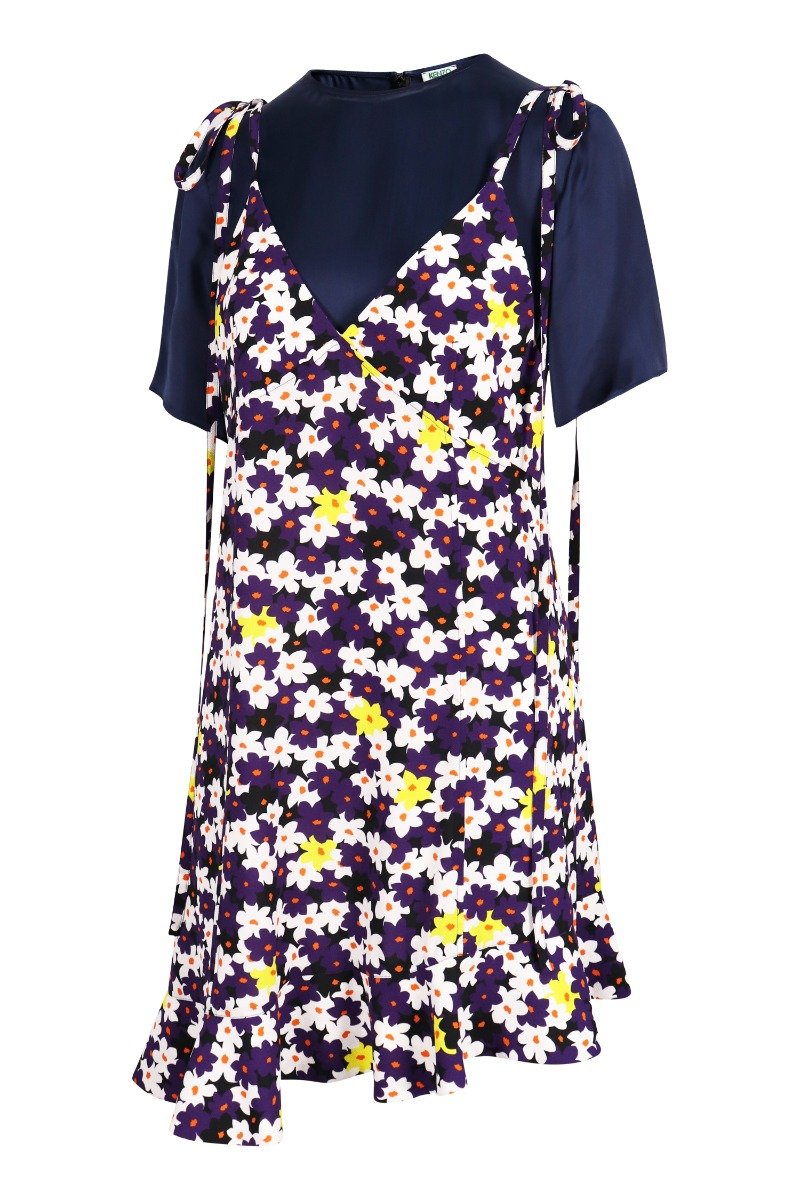 Jackie Floral Crepe Dress Kenzo 2 in 1 Dress Polyester