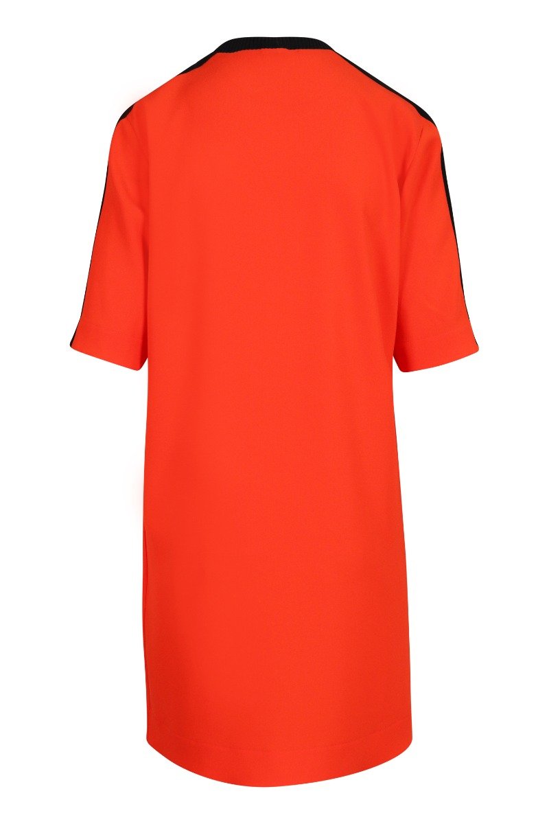 Tiger Crepe Dress Women Fashion Kenzo Paris Triacetate Blend Casual Onepiece Mid-Length Sleeves