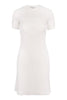 Tiger Knitted Dress Kenzo Paris Women Fashion Cotton Short Sleeve Fit Cut Simple Casual