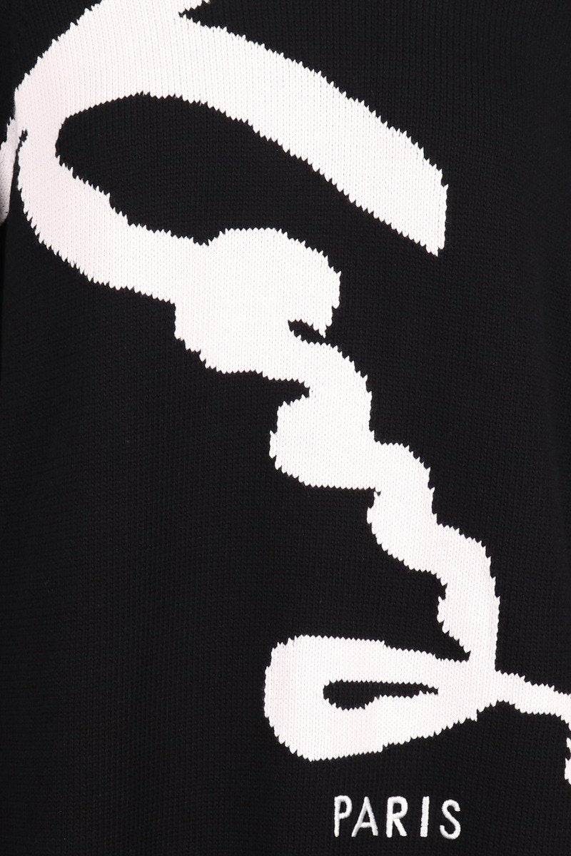 Kenzo Signature Knit Dress Women Fashion Cotton-Blend Long-Sleeve Casual Onepiece