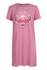 Bleached Tiger T-Shirt Dress Crew Neck Short Sleeves Pink Kenzo Paris