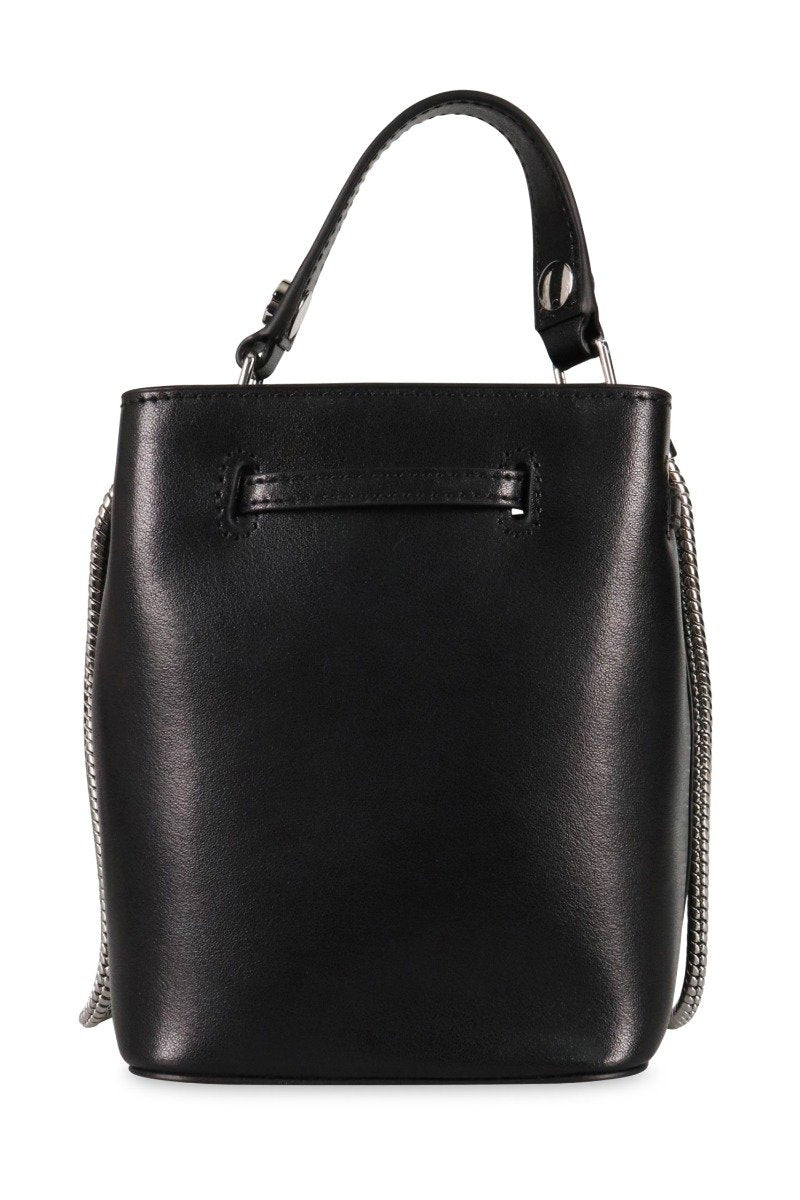 Eye Bucket Bag Kenzo Paris Black Embroidery Fashion Calf Leather