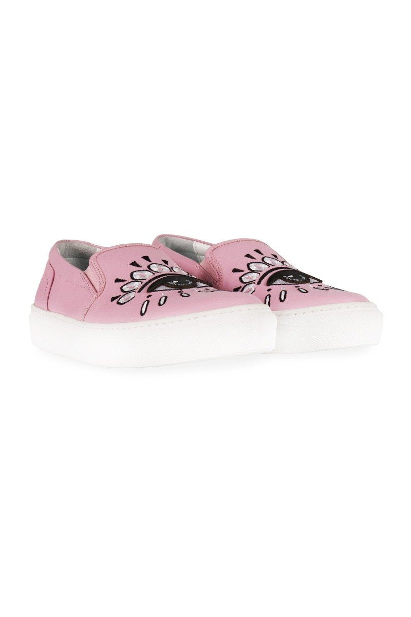 Eye Slip On Sneaker Kenzo Paris Leather Women Sneaker Shoes Pink