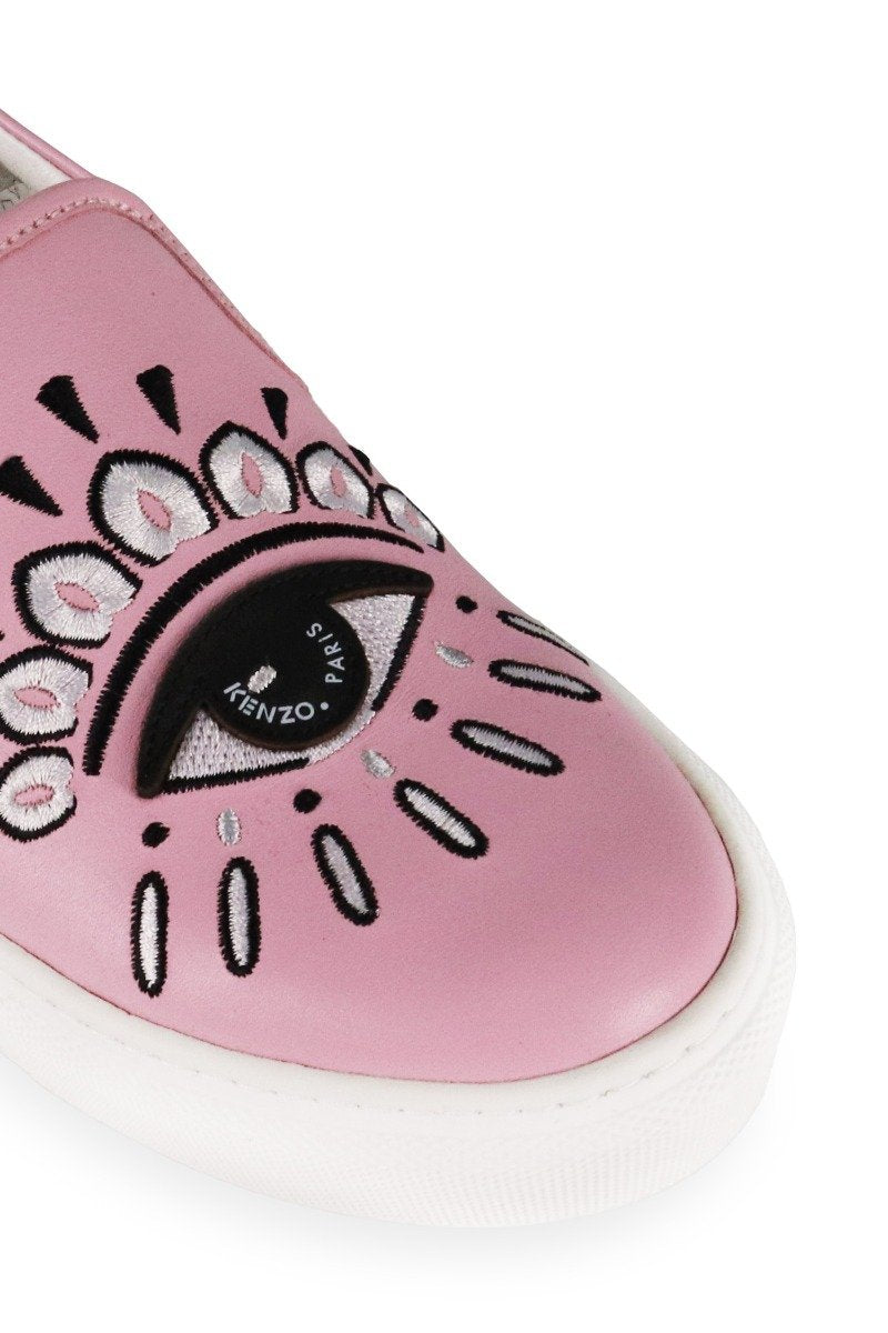 Eye Slip On Sneaker Kenzo Paris Leather Women Sneaker Shoes Pink
