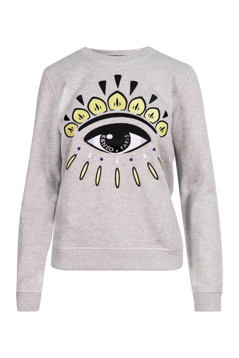 Eye Sweatshirt Cotton Long Sleeves Kenzo Paris Fashion Sweater Basic Casual