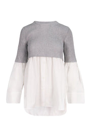 Double Layer Top Cotton Women Fashion Casual Formal