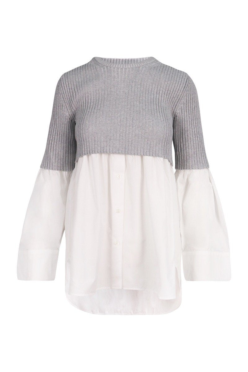 Double Layer Top Cotton Women Fashion Casual Formal