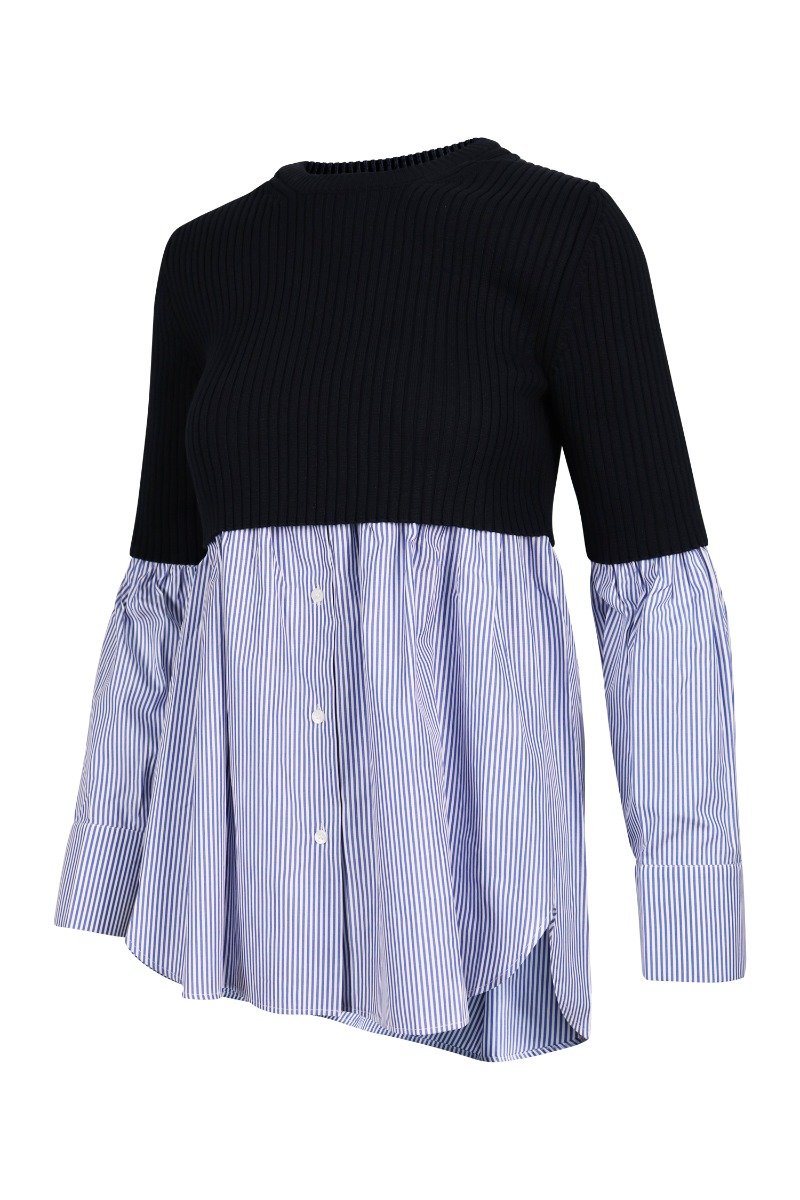 Double Layer Top Cotton Women Fashion Casual Formal