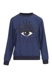 Eye Crepe Sweatshirt Sweater Long Sleeves Kenzo Paris