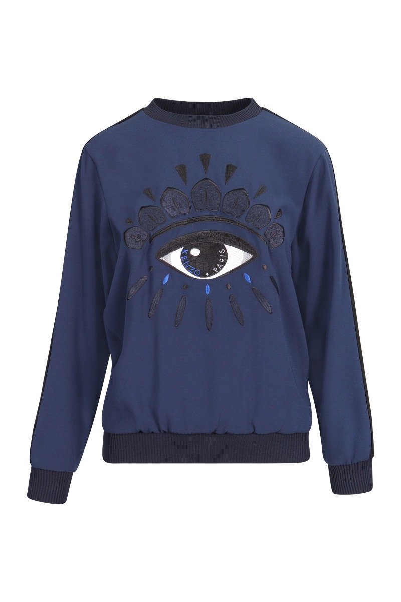 Eye Crepe Sweatshirt Sweater Long Sleeves Kenzo Paris