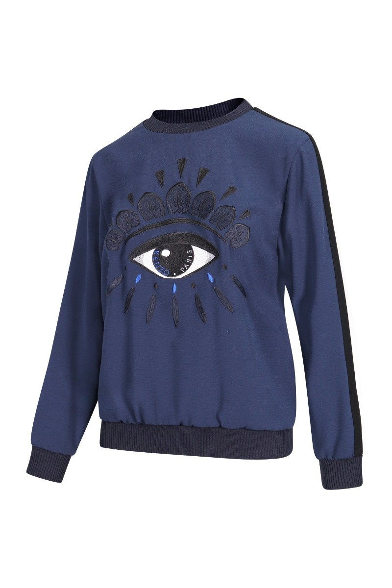 Eye Crepe Sweatshirt Sweater Long Sleeves Kenzo Paris