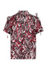 Paisley Short Sleeves Blouse Women Fashion Kenzo Paris Short Sleeve Cotton Stylish Pattern Top