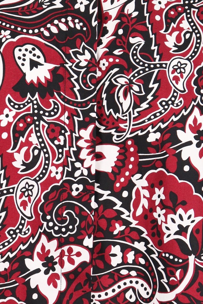 Paisley Short Sleeves Blouse Women Fashion Kenzo Paris Short Sleeve Cotton Stylish Pattern Top
