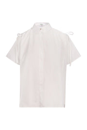 Strapped Cotton Blouse Women Fashion Kenzo Paris Cotton Short Sleeves Straight Design Top