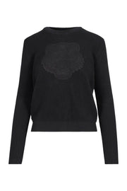 Tiger Textured Sweater Kenzo Paris Cotton Crew Neck Women Fashion Casual Long Sleeve