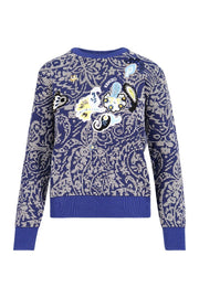 Paisley Jumper Women Fashion Kenzo Paris Cotton-Blend Long-Sleeve Pattern Stylish Designer