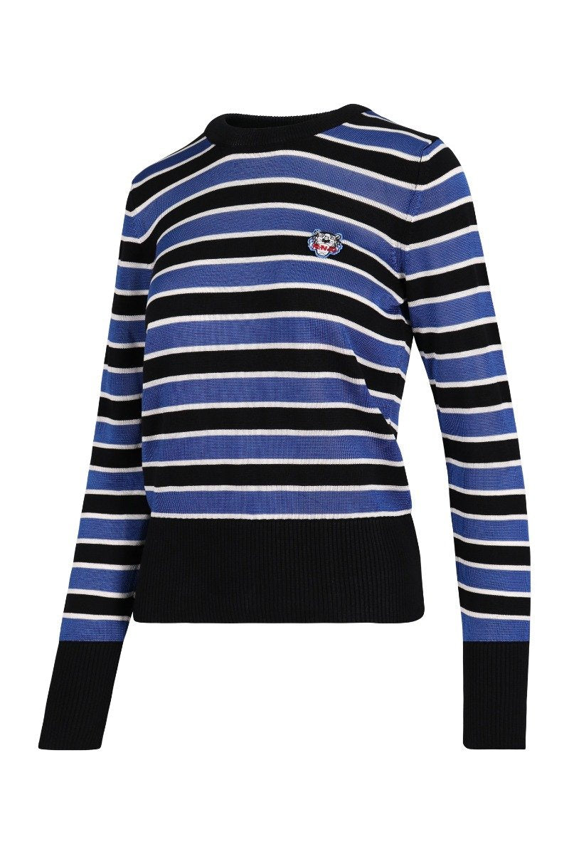 Tiger Striped Jumper Women Fashion Kenzo Paris Pattern Long Sleeve