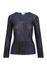 Rib Knitted Top Women Fashion Kenzo Paris Viscose-blend Long-Sleeve Stylish