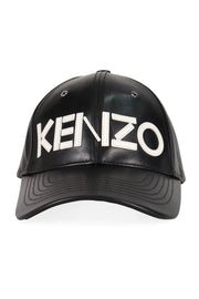 Kenzo Logo Cap Leather fashion big wording