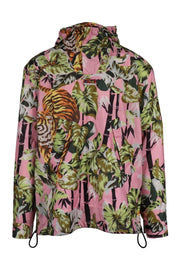Bamboo Tiger Jacket Hooded Jacket Prints Pattern Long Sleeves Tiger Bamboo Designer