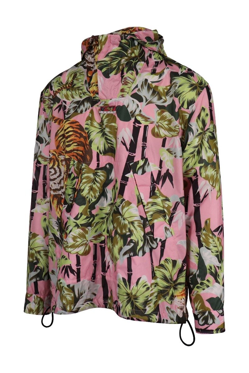 Bamboo Tiger Jacket Hooded Jacket Prints Pattern Long Sleeves Tiger Bamboo Designer