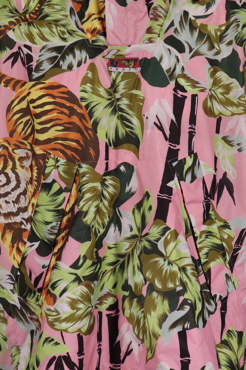 Bamboo Tiger Jacket Hooded Jacket Prints Pattern Long Sleeves Tiger Bamboo Designer