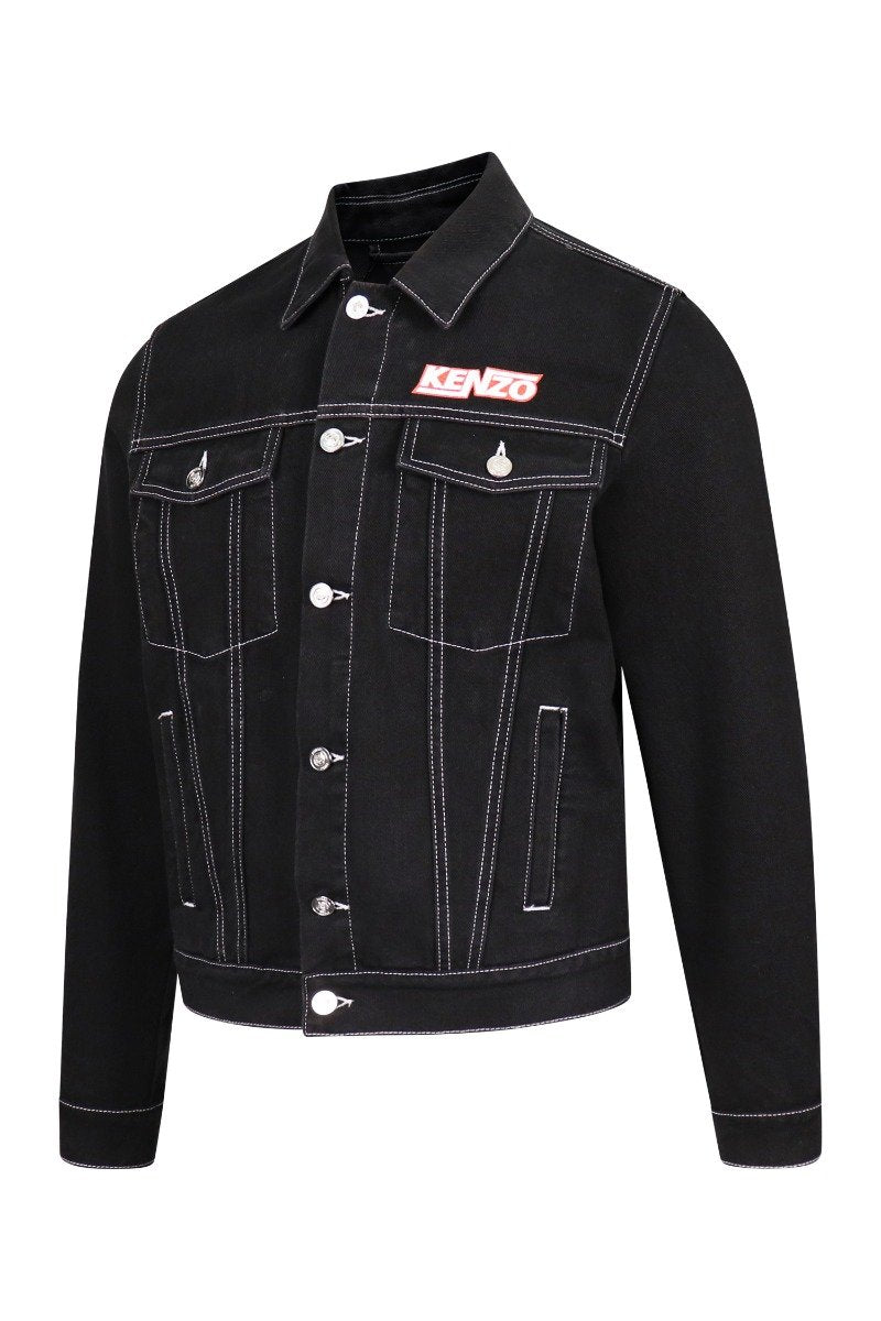 Kenzo Logo Embroidery Jacket Men Fashion Long-Sleeve Cotton Casual Chic Trendy Streetwear Outwear Stylish
