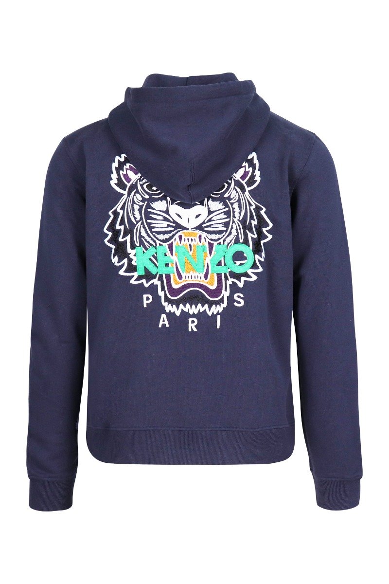 Tiger Zipped Hoodie Kenzo Paris Zip Cotton Casual Long Sleeve Comfort Outwear