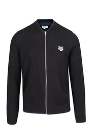 Tiger Zipped Cardigan Kenzo Paris Cotton Blend Zip Casual Fashion Outwear
