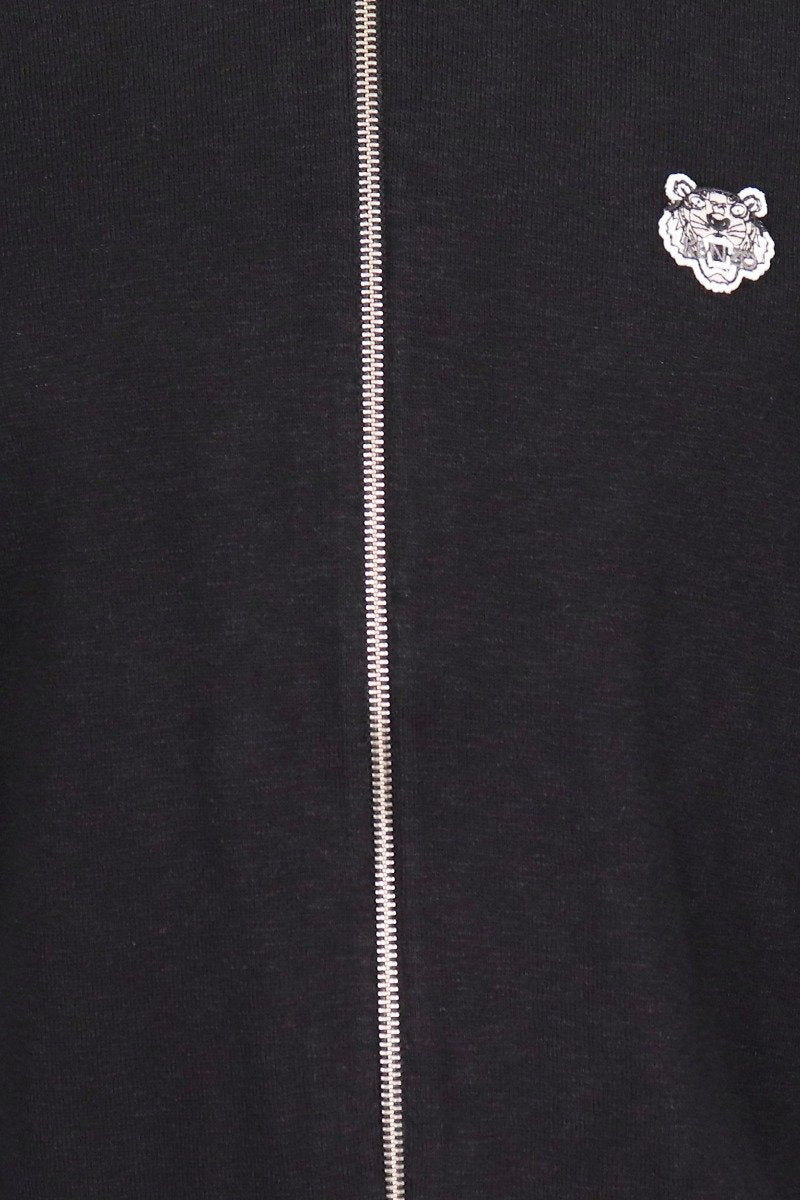 Tiger Zipped Cardigan Kenzo Paris Cotton Blend Zip Casual Fashion Outwear