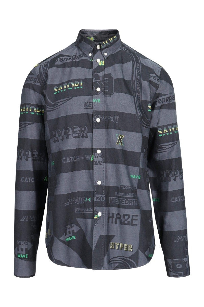 Hyper Graphic Shirt Kenzo Long Sleeve Collar Shirt