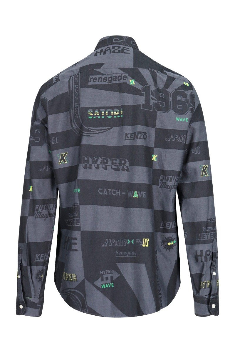 Hyper Graphic Shirt Kenzo Long Sleeve Collar Shirt