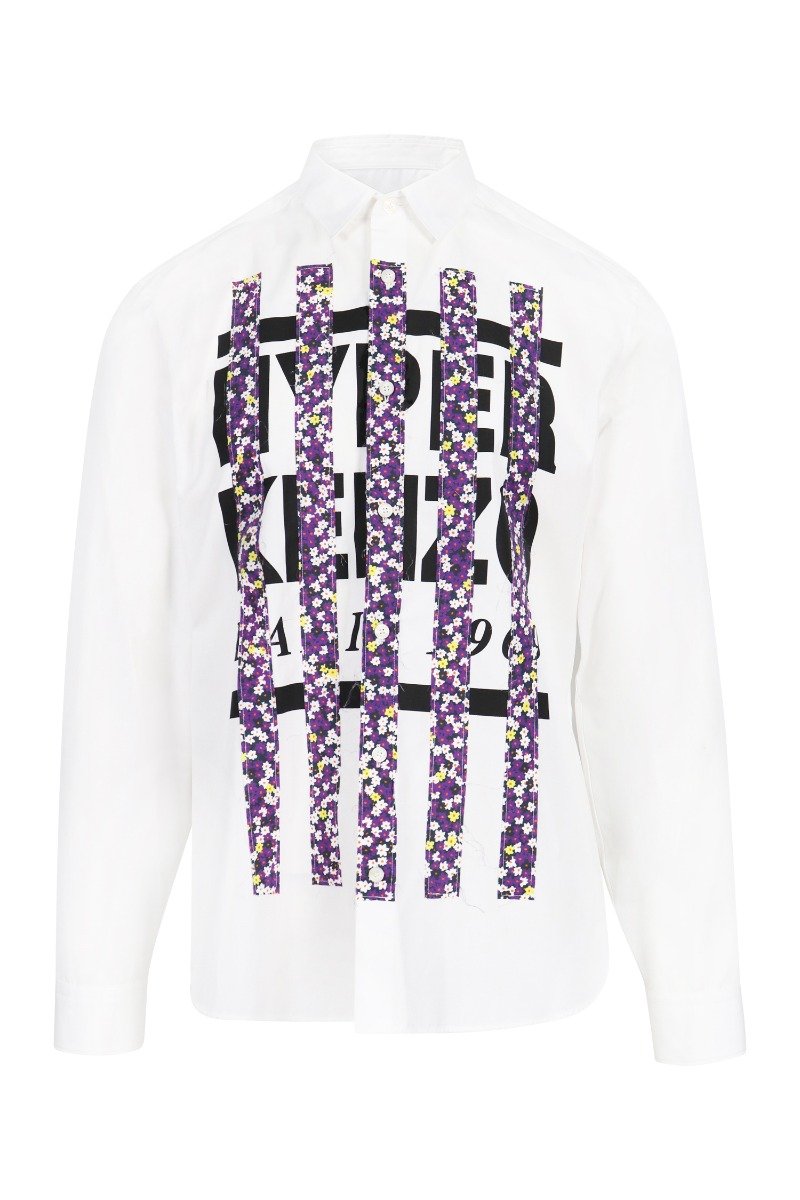 Hyper Kenzo Shirt Long Sleeve Cotton Slim Fit Formal Wear
