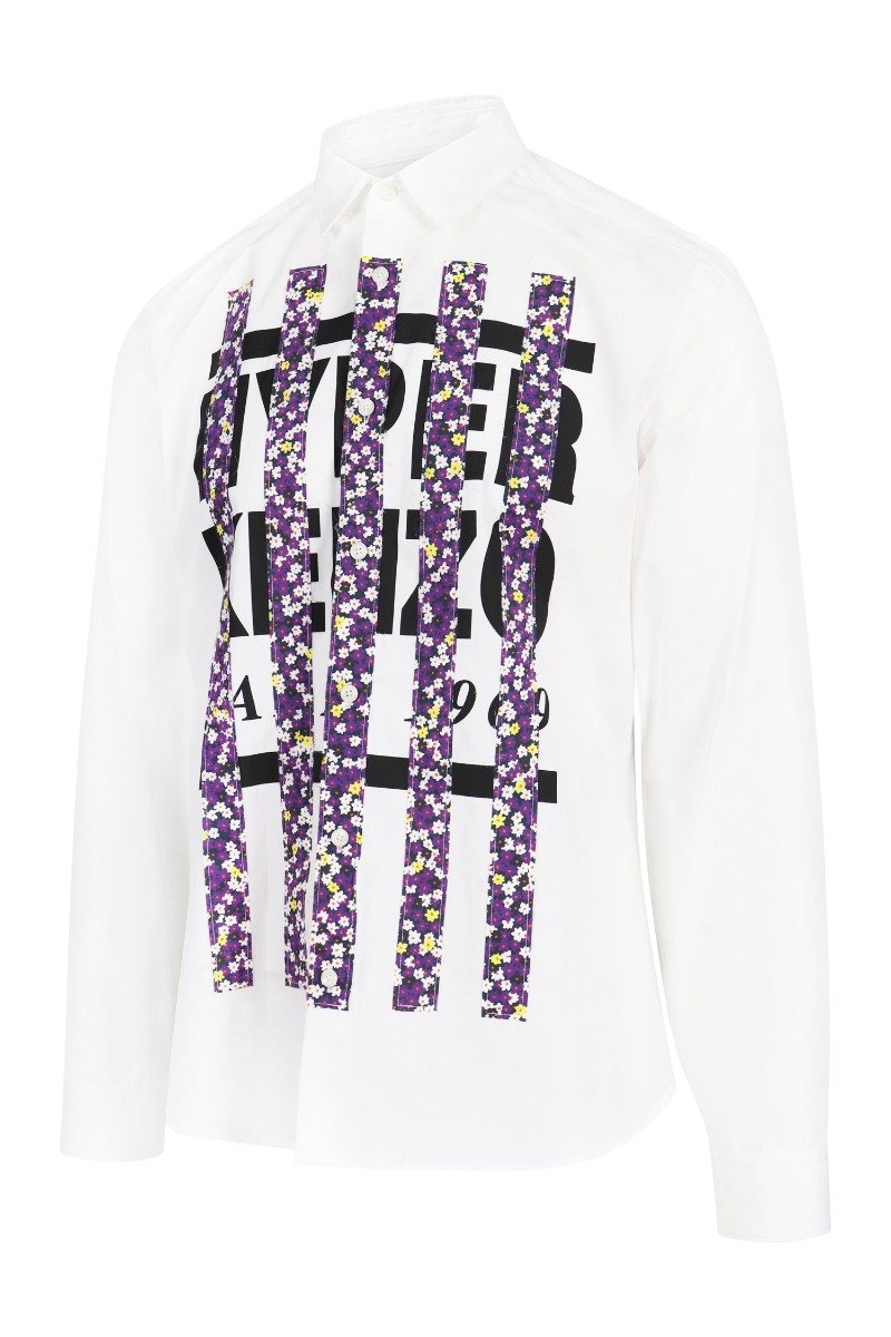 Hyper Kenzo Shirt Long Sleeve Cotton Slim Fit Formal Wear