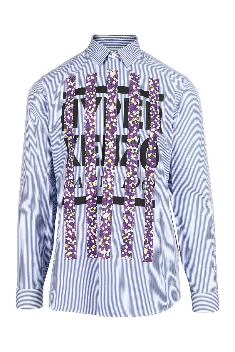 Hyper Kenzo Shirt Long Sleeve Stripes Formal Wear