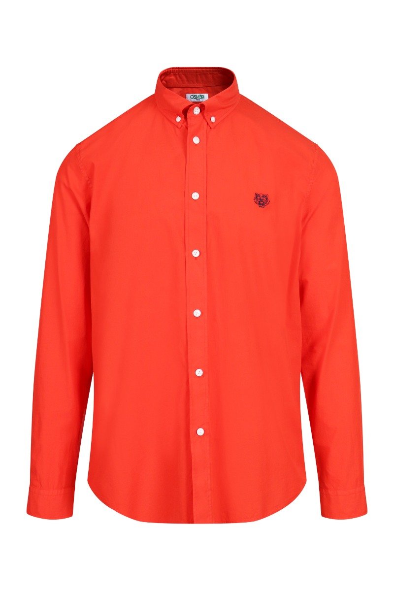 Tiger Shirt Men Fashion Kenzo Paris Cotton Long Sleeve Semi Formal Stylish