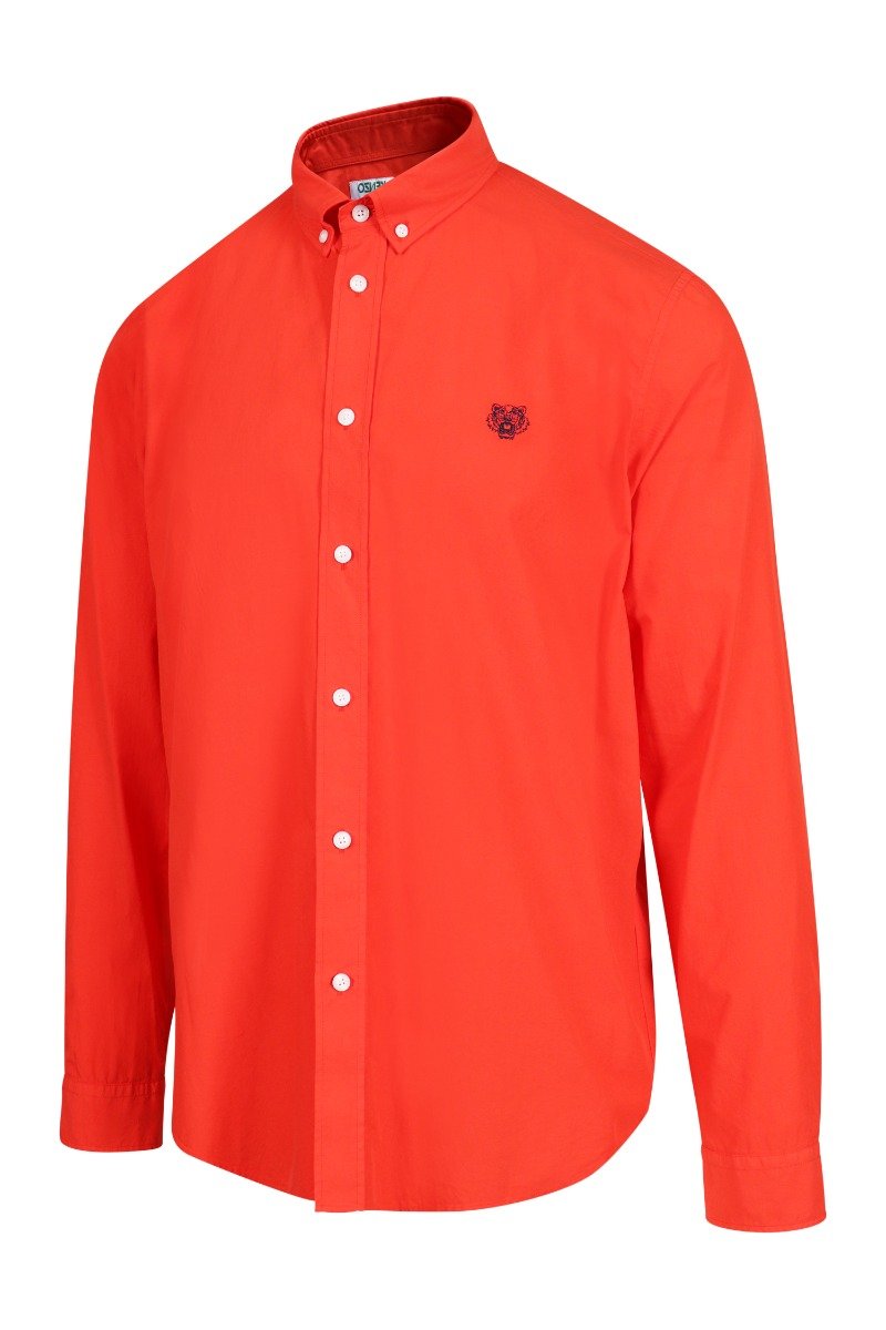 Tiger Shirt Men Fashion Kenzo Paris Cotton Long Sleeve Semi Formal Stylish